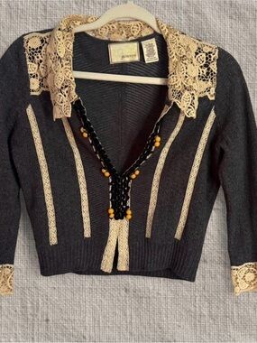 Gray Anthropologie Lace Cardigan for Sale up to 90% Off: Poshmark